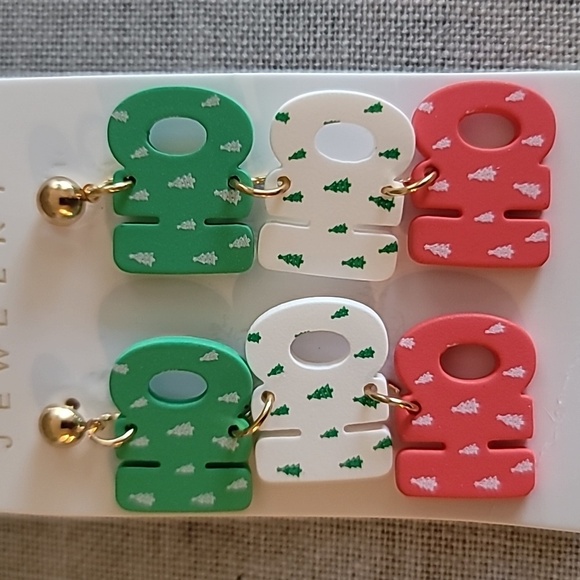 Dangling HO HO HO Earrings - Picture 2 of 3